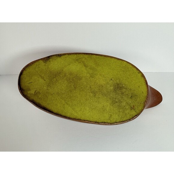 VTG Wooden Duck Decoy Red Headed.‎ Handpainted Holly And Bow.  6”x 16” Aprox. - Picture 11 of 12